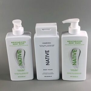 Native Body Wash Set - Lemon and Charcoal